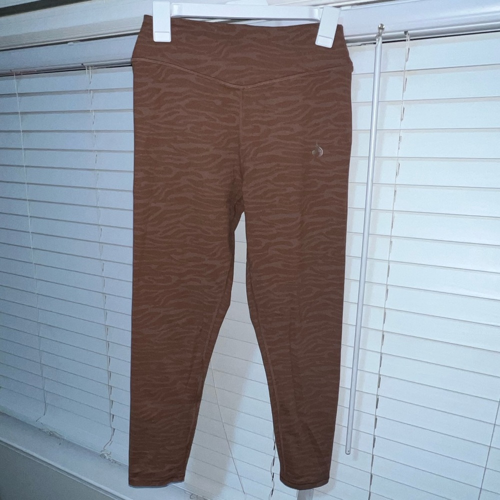 Transform High Waisted Leggings - Chocolate Zebra - L